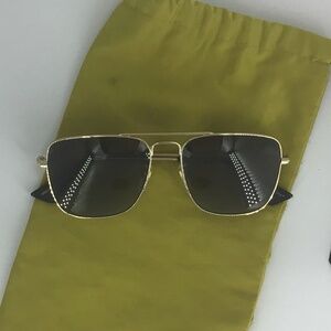 Gucci Square Frame Gold Aviator Sunglasses Like New